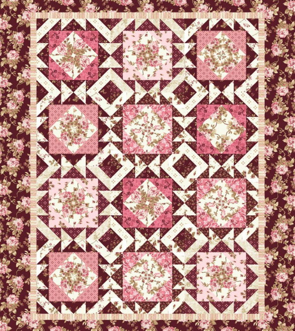 Dive into Crafting the Wonder Burgundy and Blush Quilt Dream