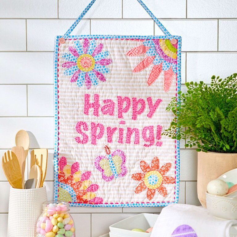 Blooming Cheer: A Whirlwind of Spring Vibes with the Happy Spring Wall Hanging