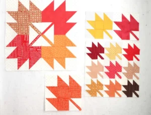 Embrace Autumn’s Charm with The Classic Maple Leaf Quilt Block