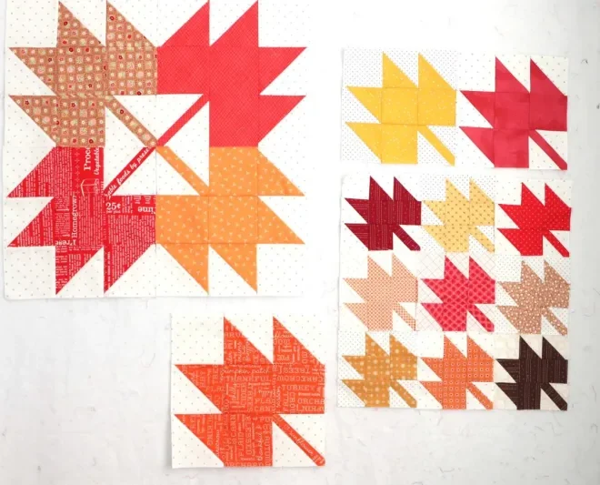 Embrace Autumn’s Charm with The Classic Maple Leaf Quilt Block